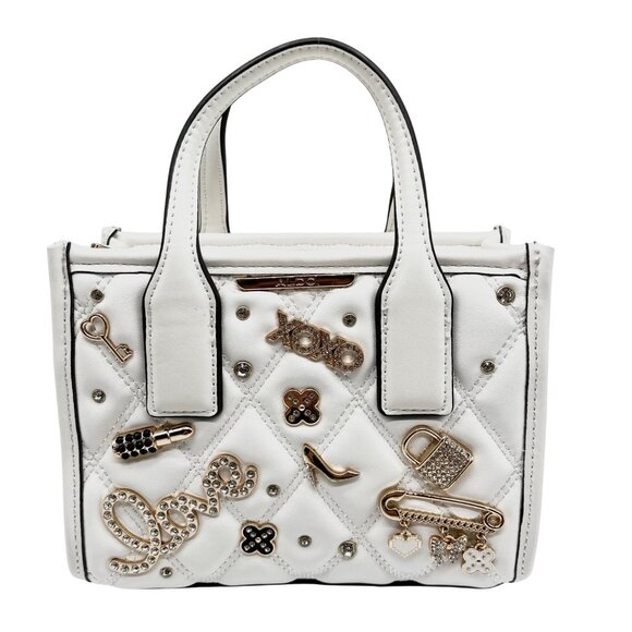 Aldo White Keylani Small Satchel Bag - Picture 1 of 10